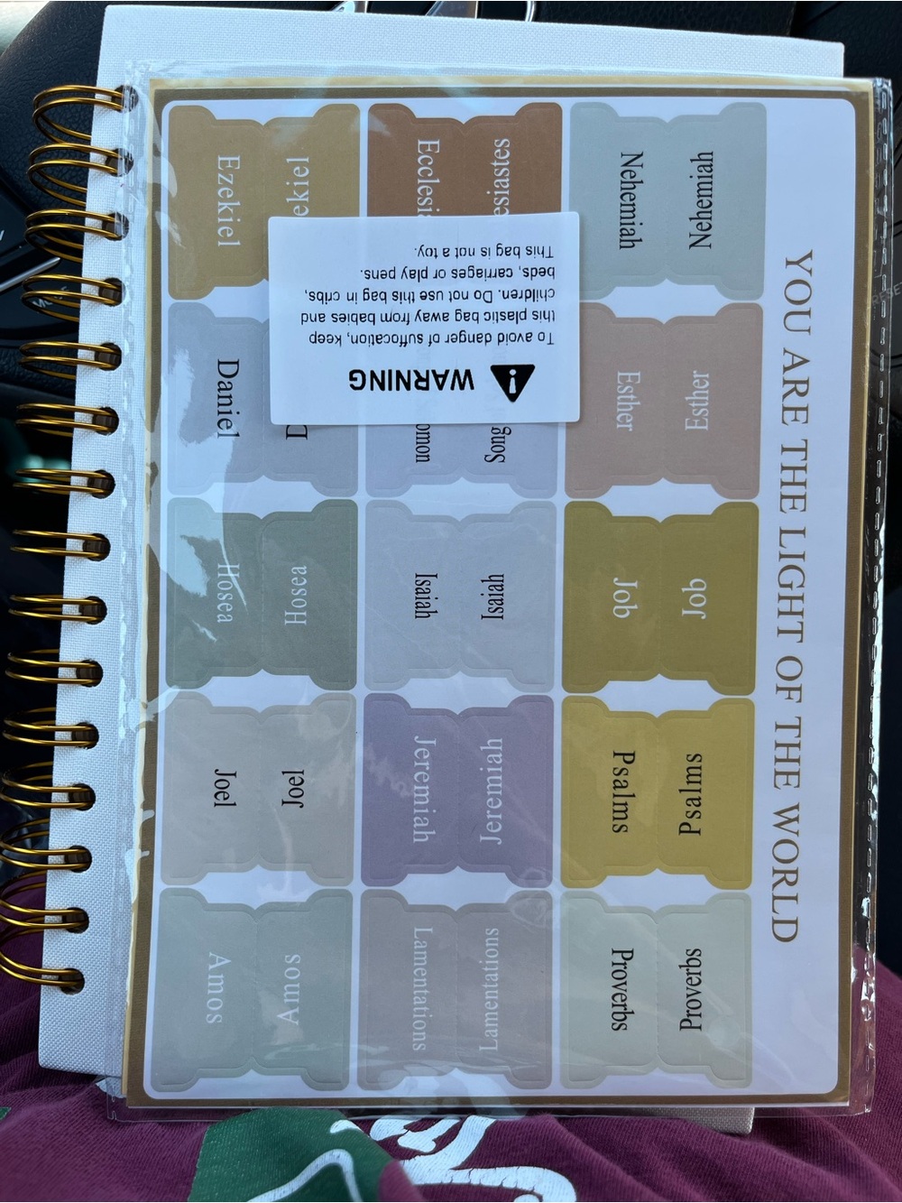 Church Notes Spiral Notebook - White with Gold Accents - Picture 5 of 5